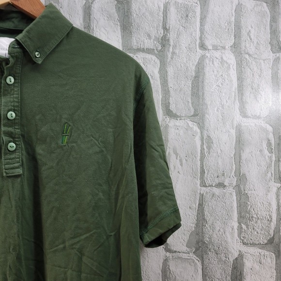 Grass Clippings Golf Polo Shirt Pima Cotton Green Mens Medium Athletic - Picture 4 of 8